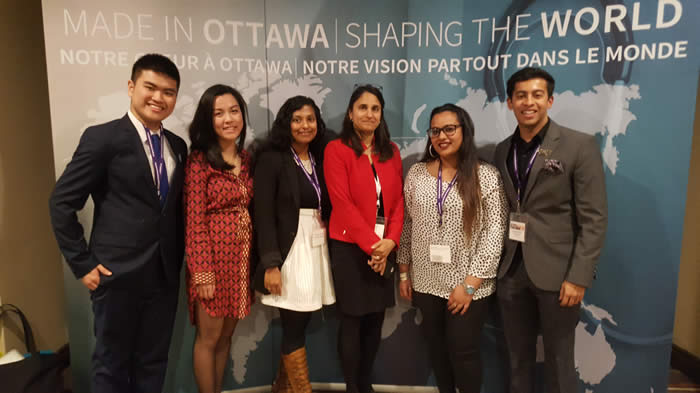 Dr Sonia Anand with some of her students at the Canadian Women's Heart Health Summit 2018